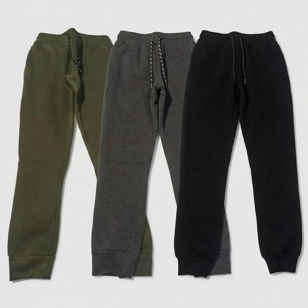 Men's 3-Pack Fleece Jogger Sweatpants Bundle